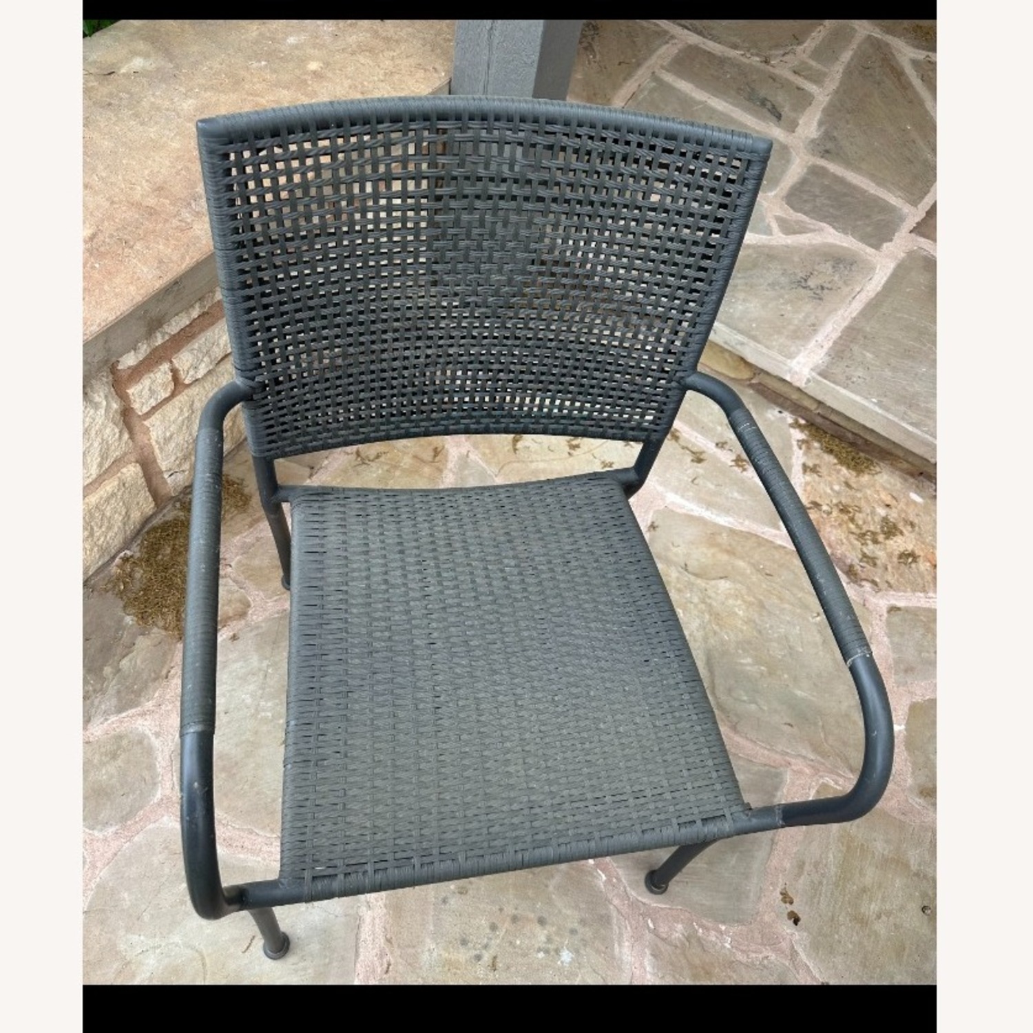 Black Patio Chair Set of 6 - image-1