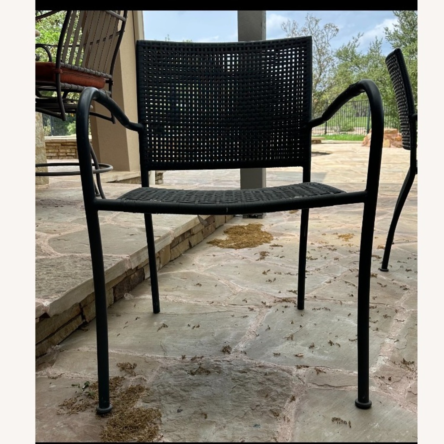 Black Patio Chair Set of 6 - image-2