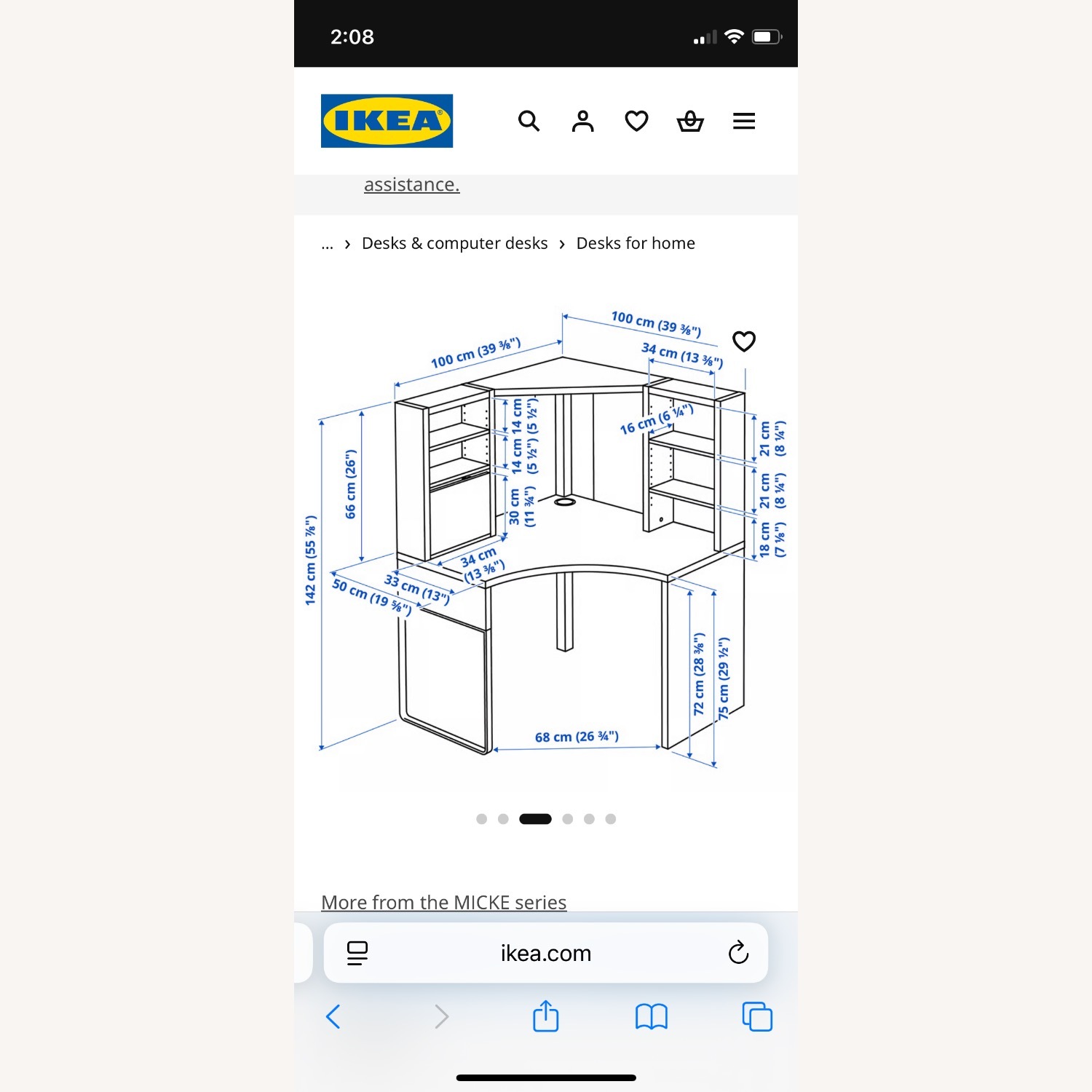 IKEA Micke White Wood Desk and white chair - image-2