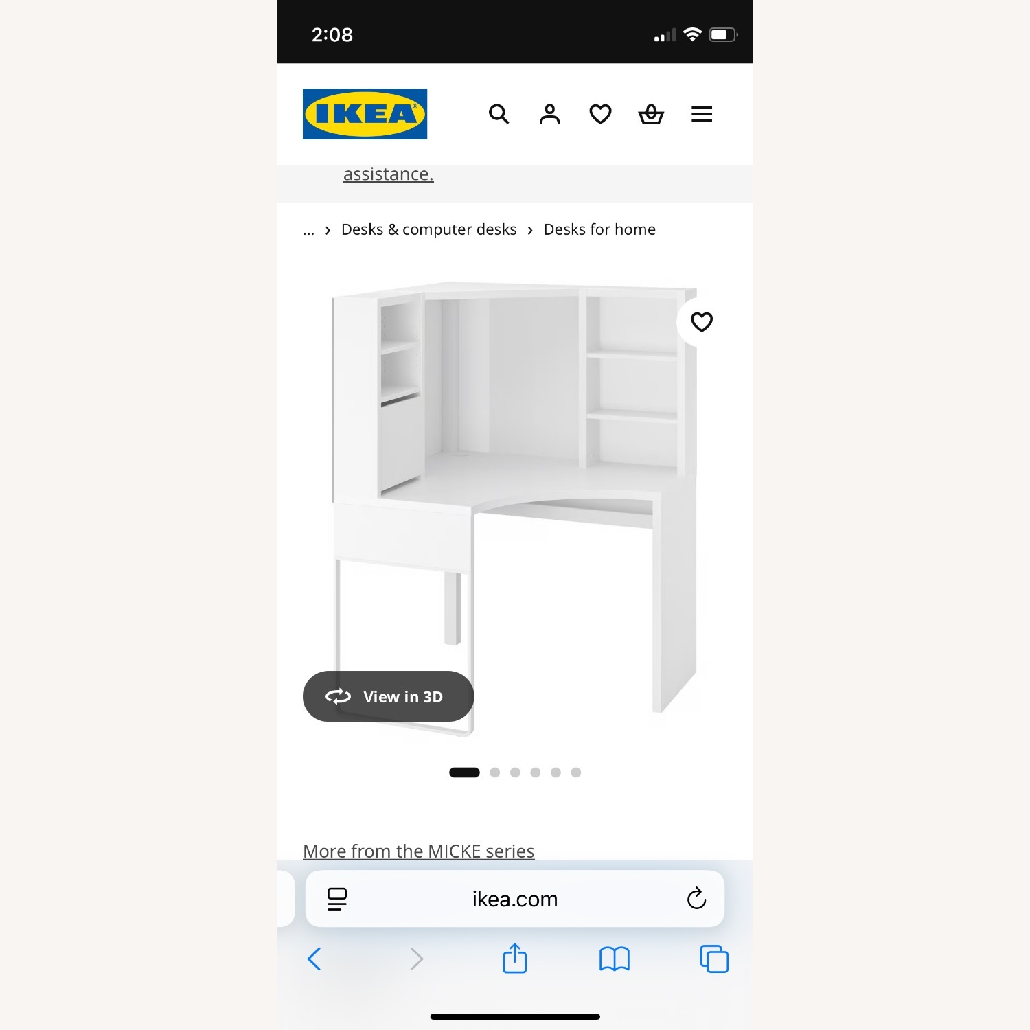 IKEA Micke White Wood Desk and white chair - image-3