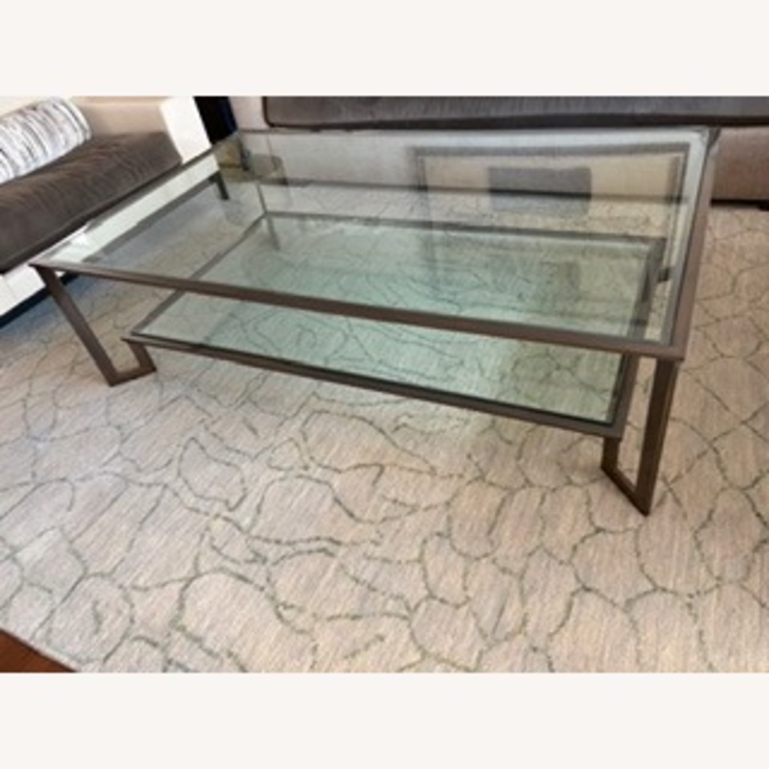 Transparent Brass Coffee Table - image-2
