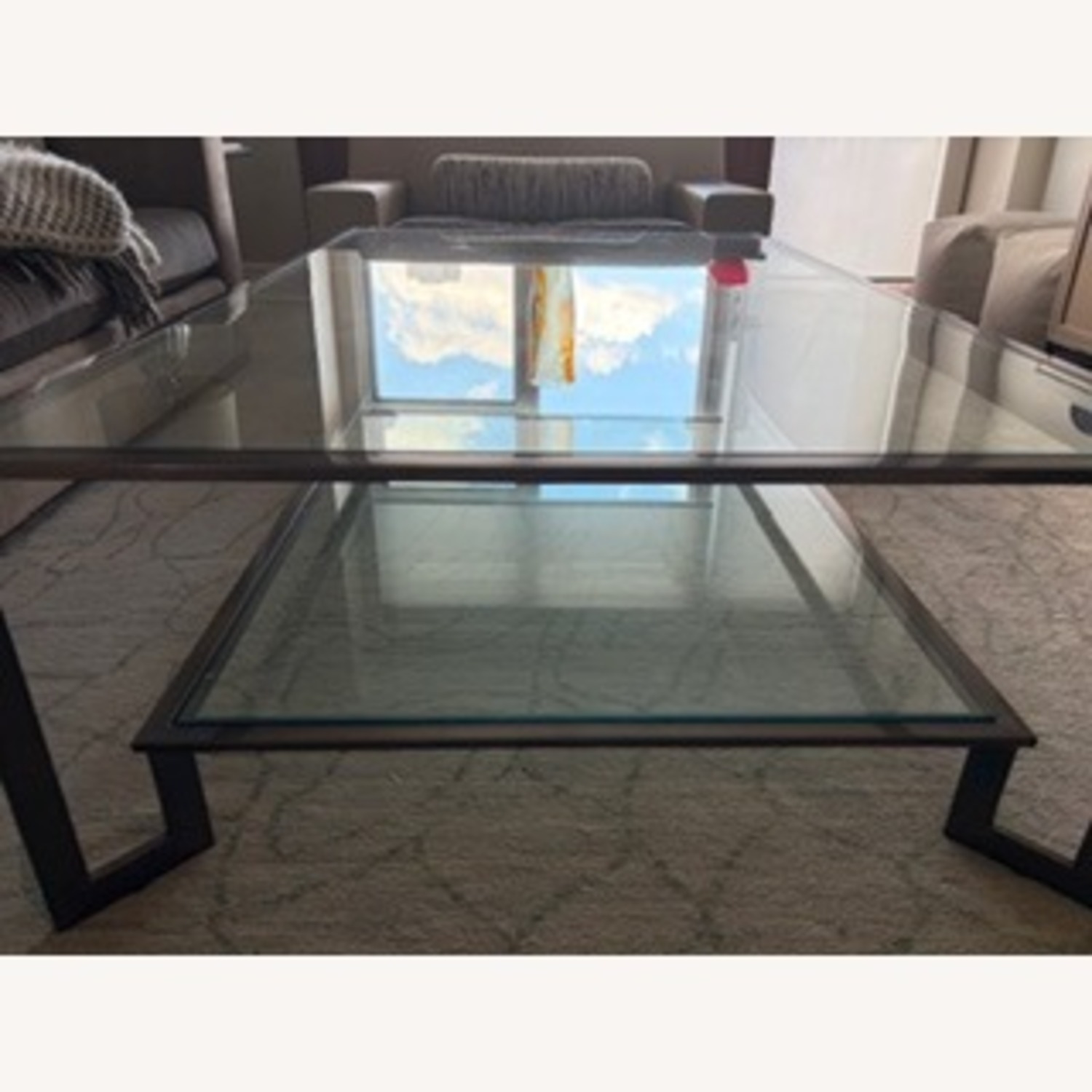 Transparent Brass Coffee Table - image-3