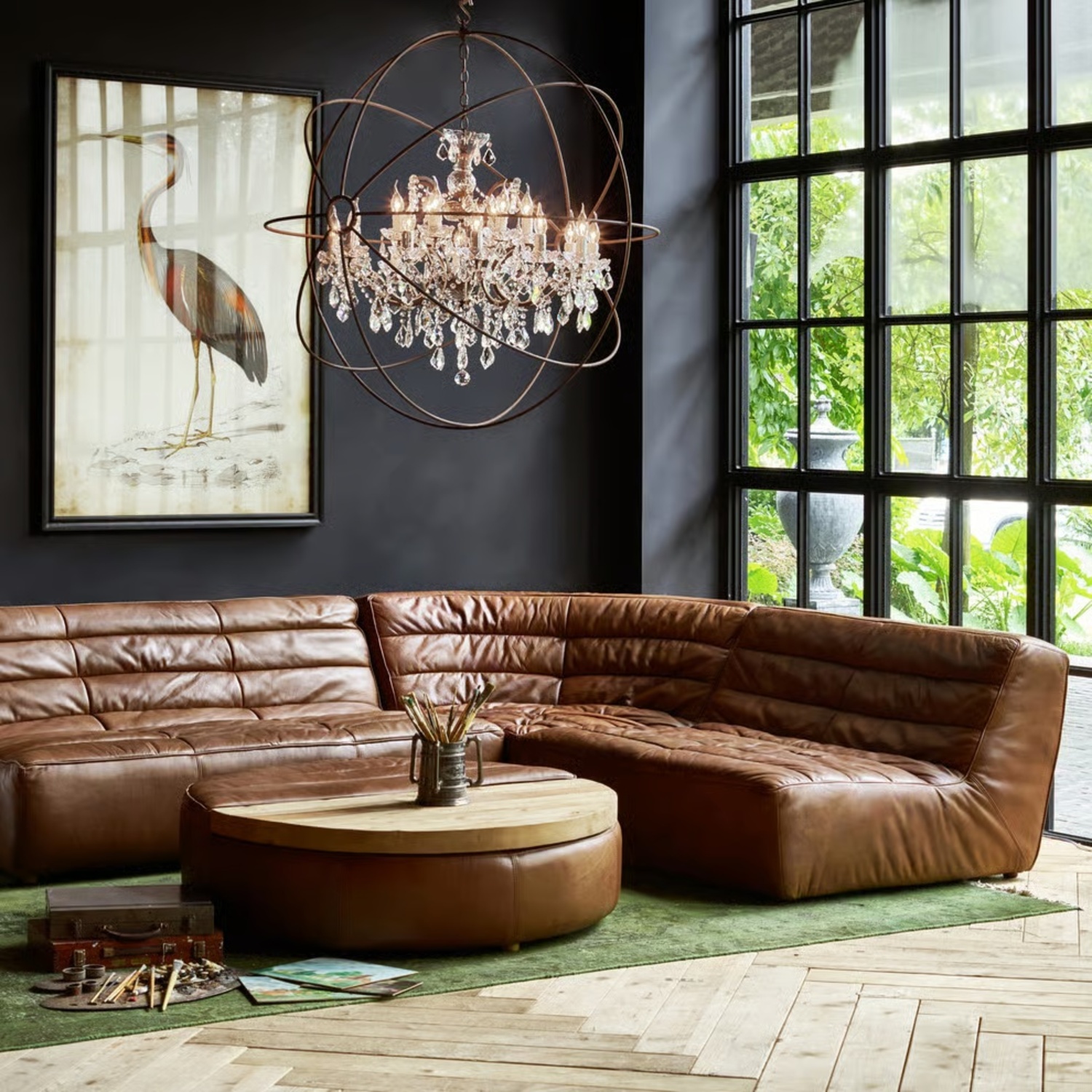 Timothy Oulton Dark Brown 3+ Piece Sectional - image-10
