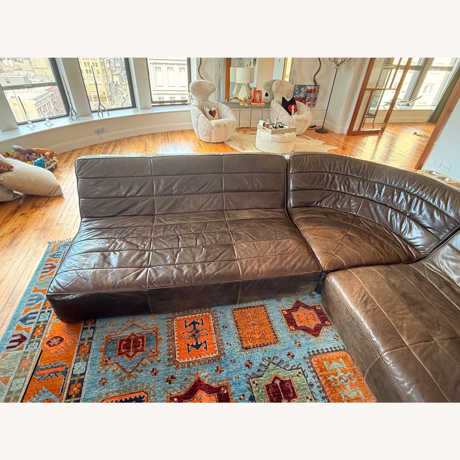 Timothy Oulton Dark Brown 3+ Piece Sectional - image-9