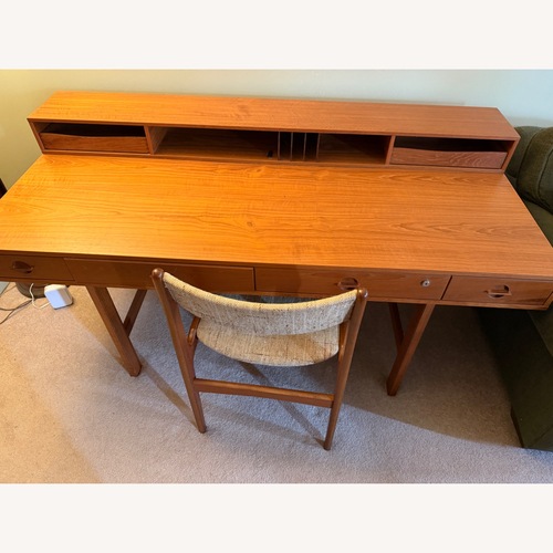 Used Flip Top Teak Desk for sale on AptDeco