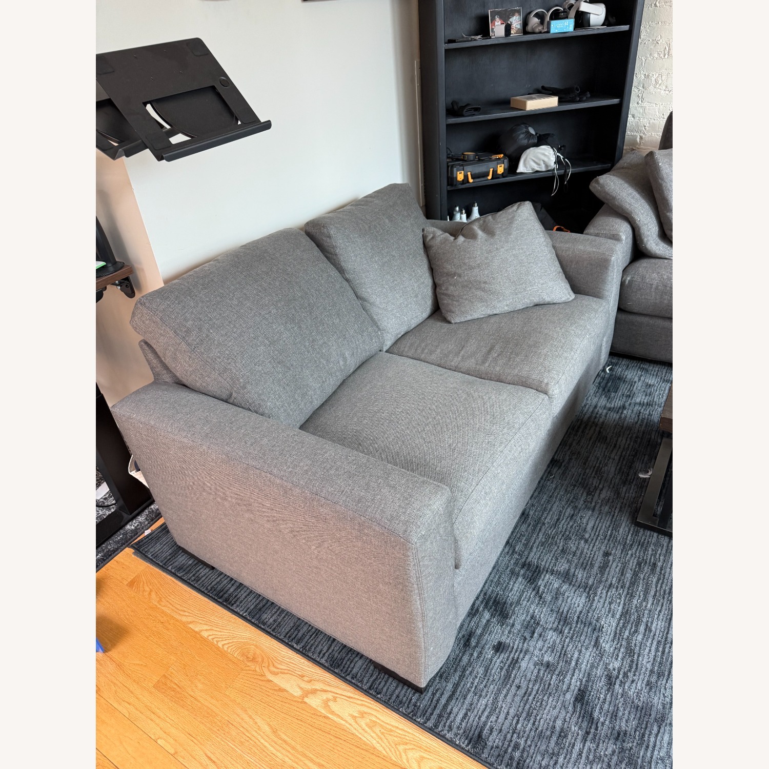  Metro 65" Loveseat (2 Pillows) in Gino Charcoal - image-3