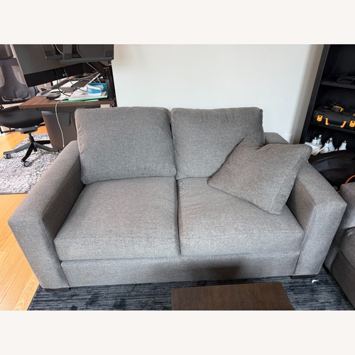 Used  Metro 65" Loveseat (2 Pillows) in Gino Charcoal for sale on AptDeco