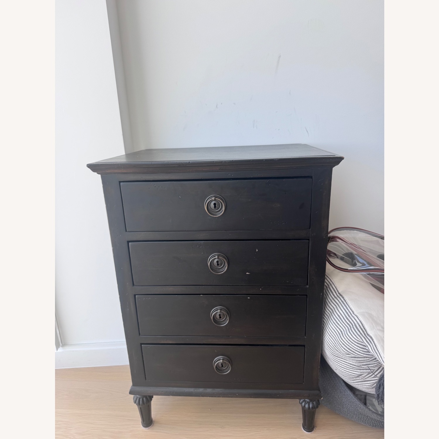 Restoration Hardware Black Maison Closed Nighstand - image-3