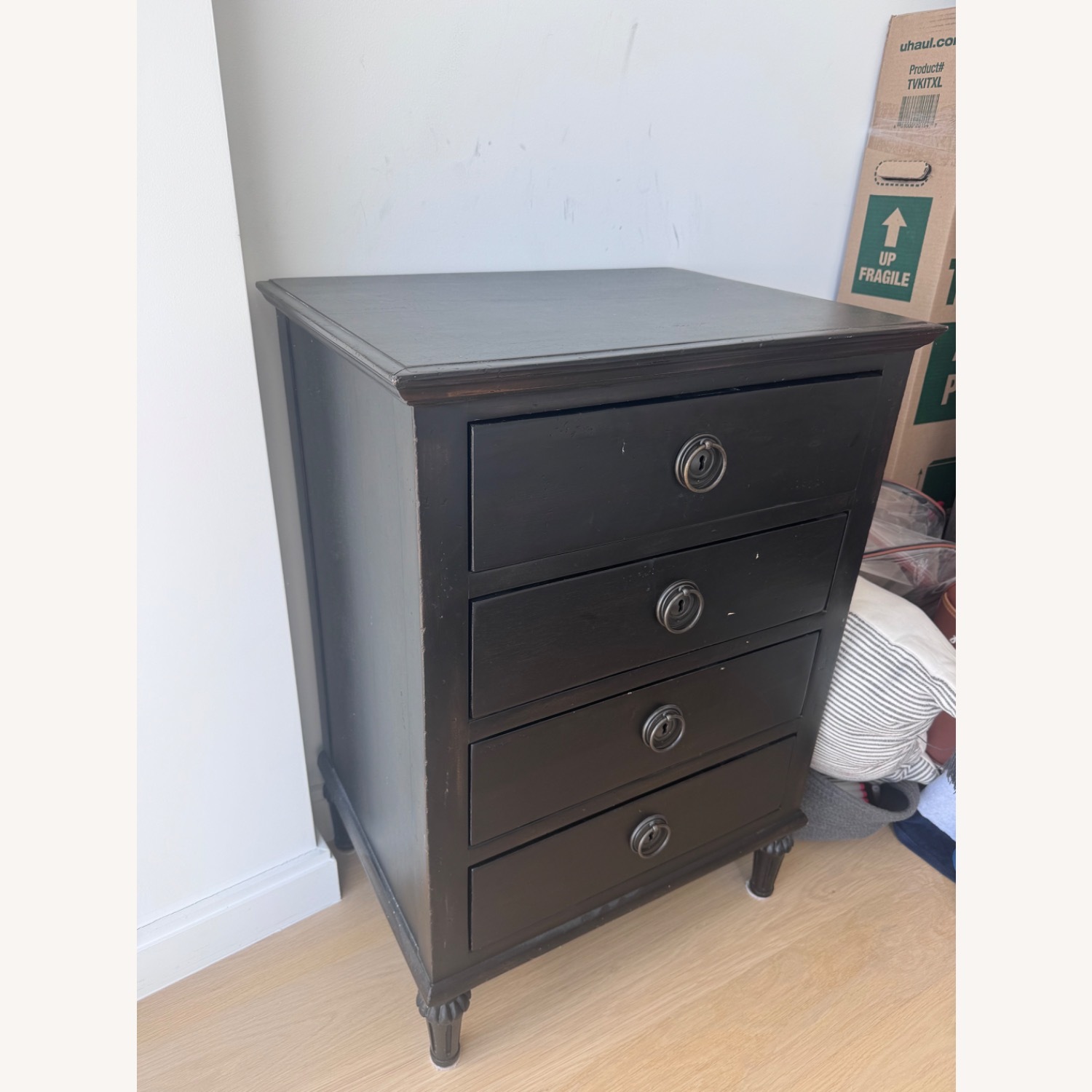 Restoration Hardware Black Maison Closed Nighstand - image-2