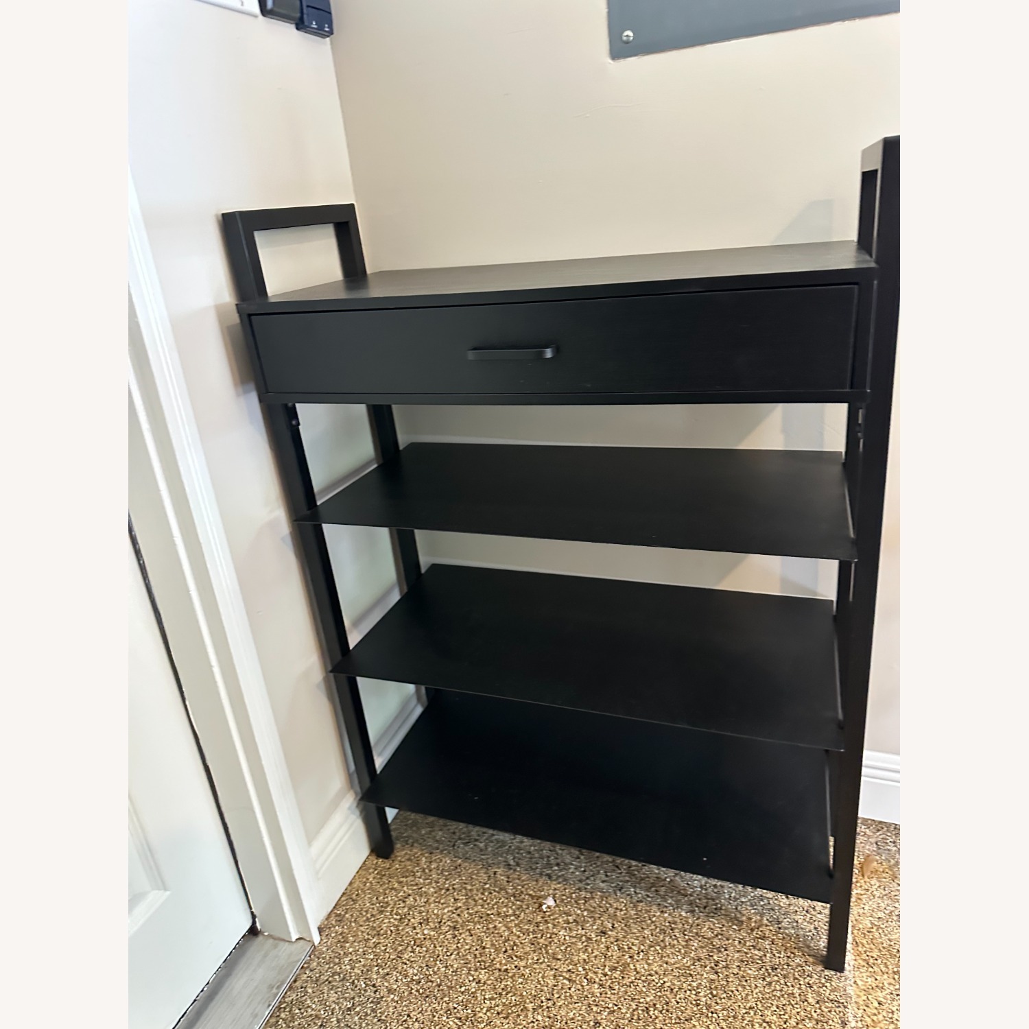 Black Media Storage Cart/Shoe Rack - image-1
