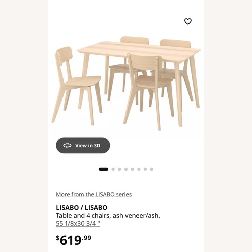 Used IKEA Dining Set + 2 Bar Stools for sale on AptDeco
