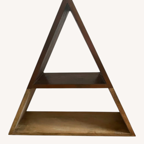 Used Urban Outfitters Dark Brown Triangle Bookshelf for sale on AptDeco