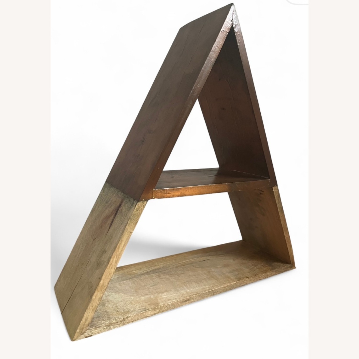 Urban Outfitters Dark Brown Triangle Bookshelf - image-4