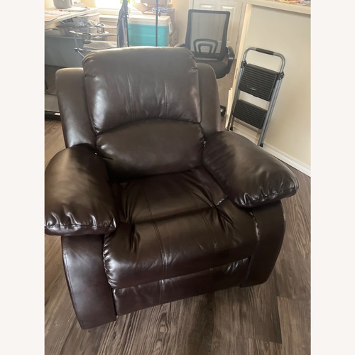 Used Vintage/Antique Dark Brown Leather Recliner for sale on AptDeco
