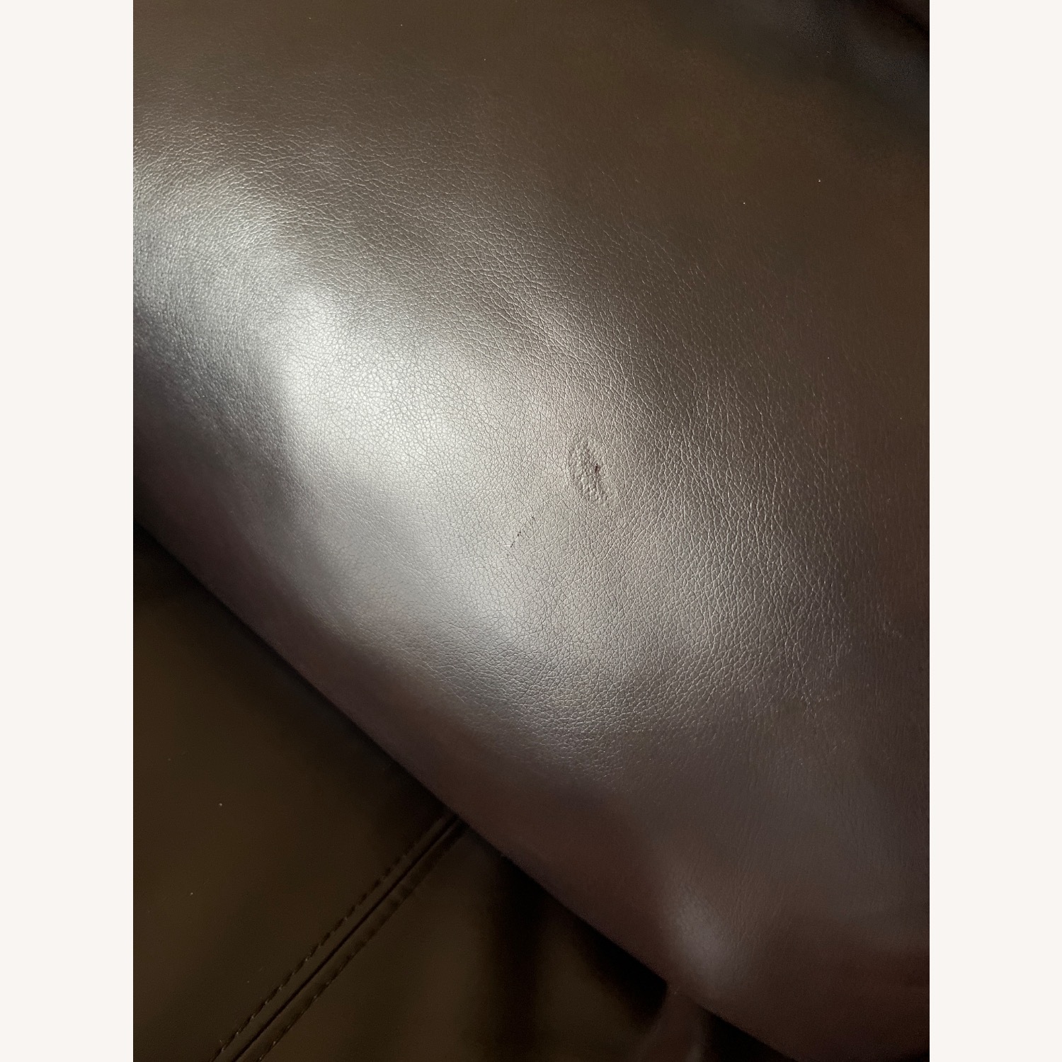 Vintage/Antique Dark Brown Leather Recliner - image-3