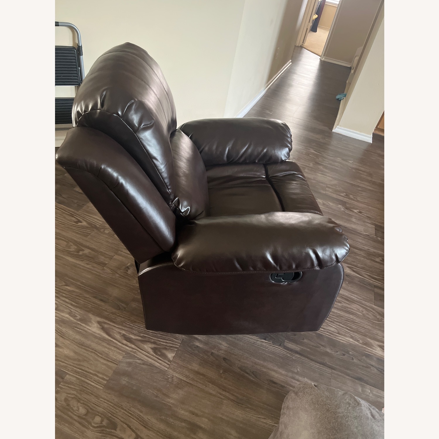 Vintage/Antique Dark Brown Leather Recliner - image-2