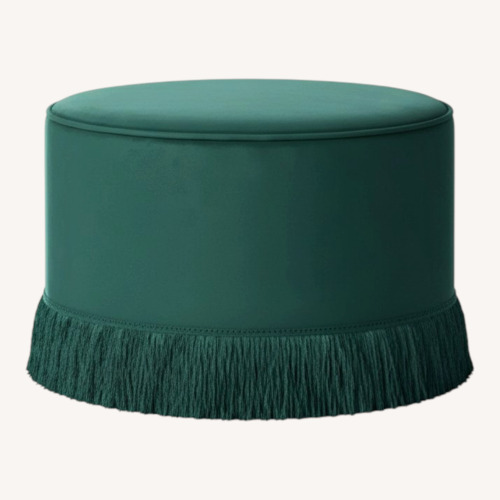 Used Target Green Velvet Ottoman for sale on AptDeco
