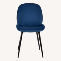 Gubi Beetle Velvet Dining Chairs/Black Oak Legs