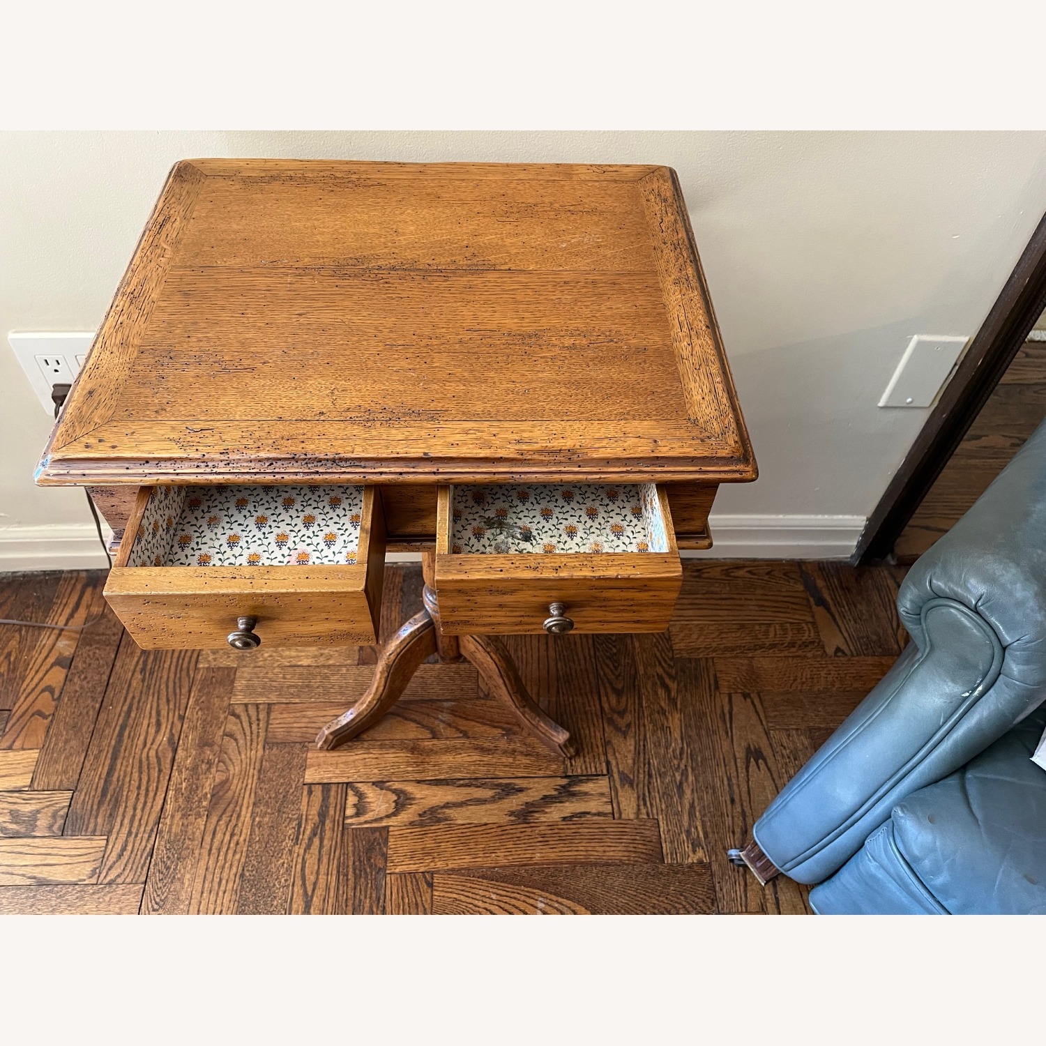 End Table Made In France Wood Side Table - image-3