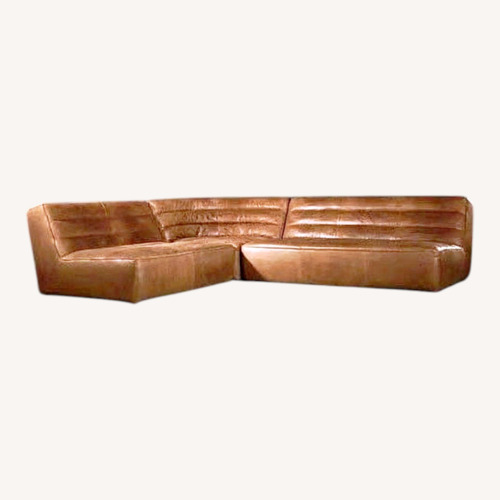 Used Timothy Oulton Shabby Leather Sectional for sale on AptDeco