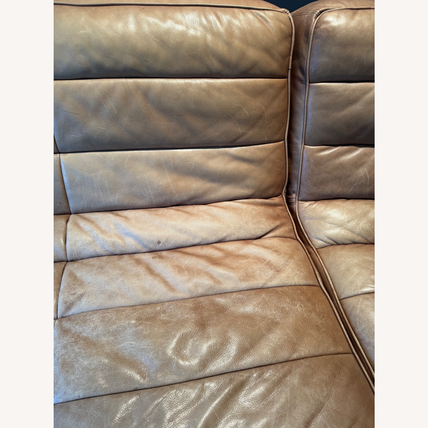 Timothy Oulton Shabby Leather Sectional - image-4