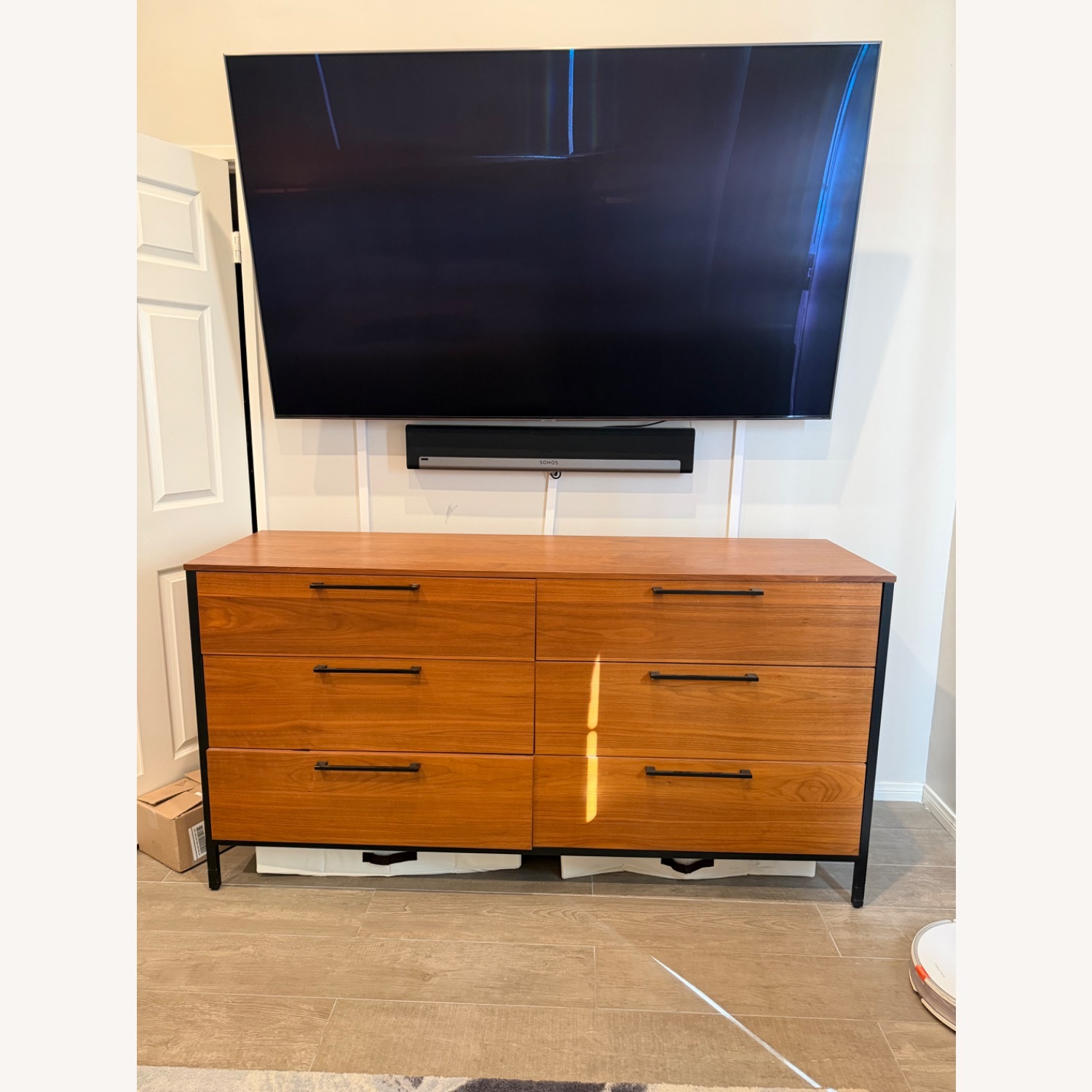 Crate & Barrel James Light Brown Wood Dresser - image-1