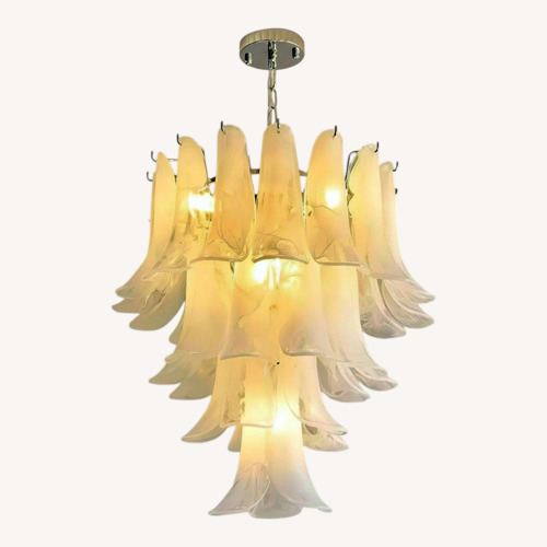 Used White Glass Ceiling Lamp for sale on AptDeco