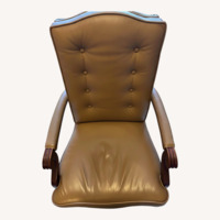 Ethan Allen Leather Executive Desk Chair