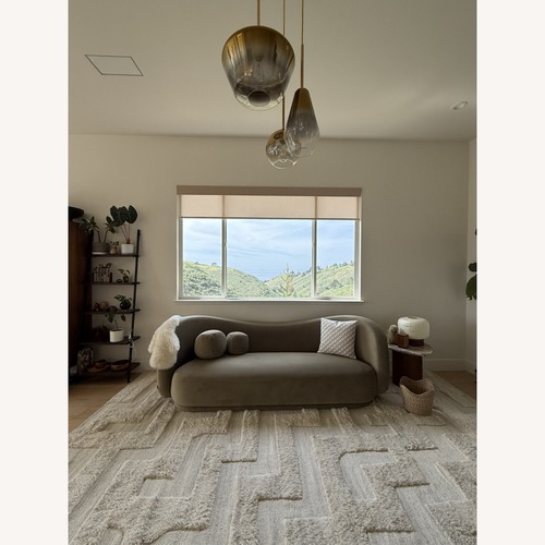 Used Nordic Knots Shag Cream Wool Area Rug 9' x 12' for sale on AptDeco