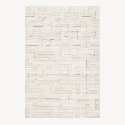 Used Nordic Knots Shag Cream Wool Area Rug 9' x 12' for sale on AptDeco