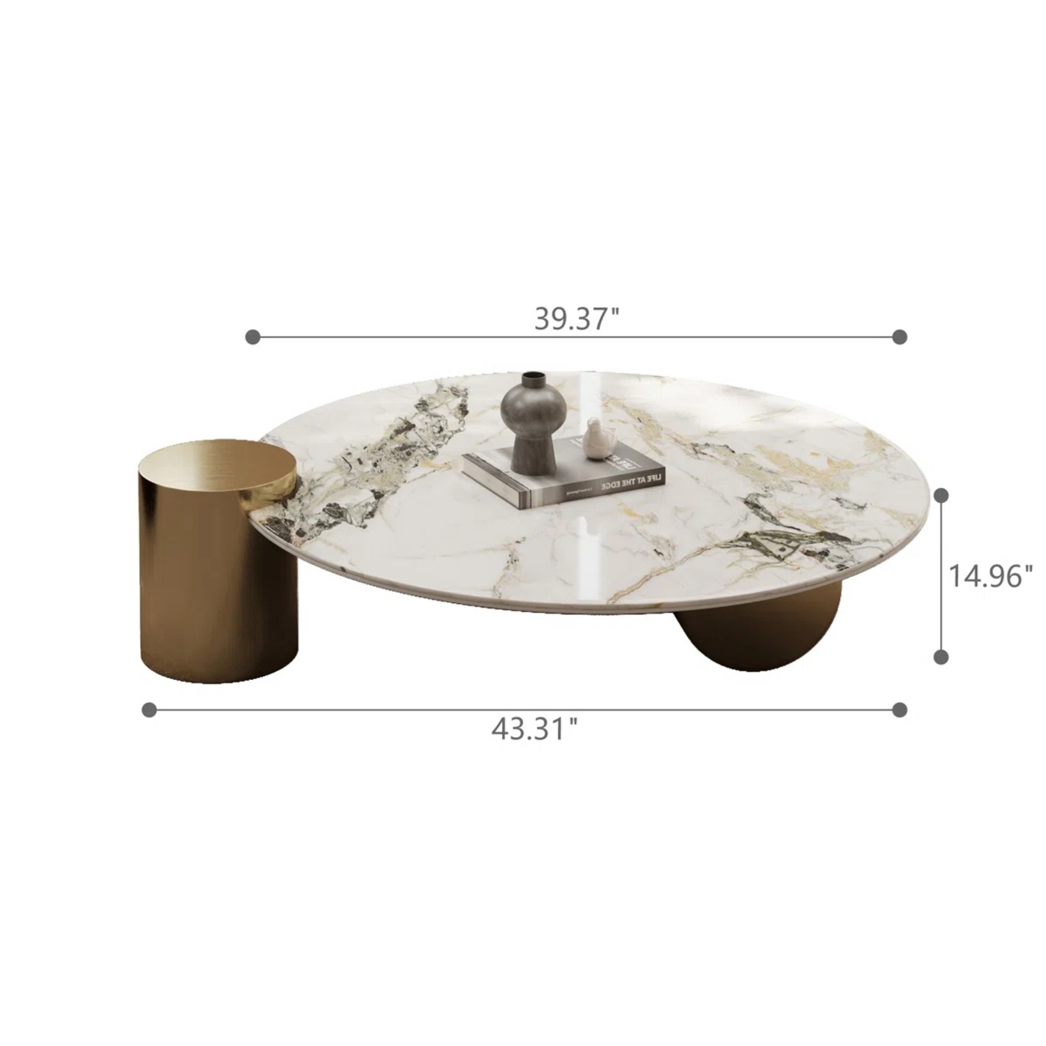 Wayfair Modern Marble Effect Coffee Table - image-9