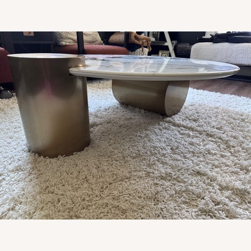 Used Wayfair Modern Marble Effect Coffee Table for sale on AptDeco