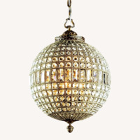 Restoration Hardware French Empire Crystal Globe Chandelier