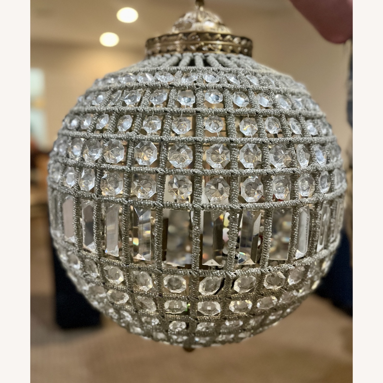 Restoration Hardware French Empire Crystal Globe Chandelier - image-3