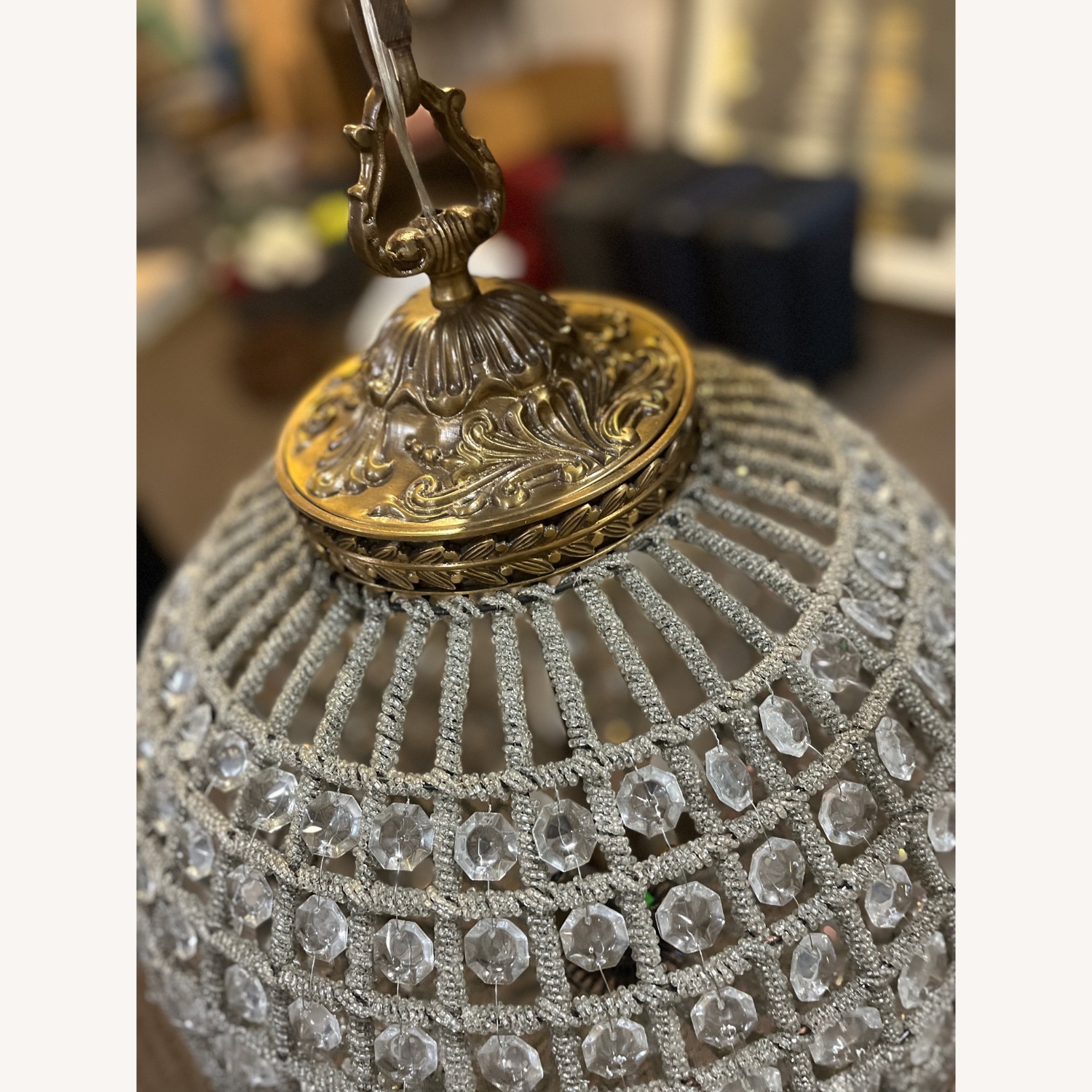 Restoration Hardware French Empire Crystal Globe Chandelier - image-2