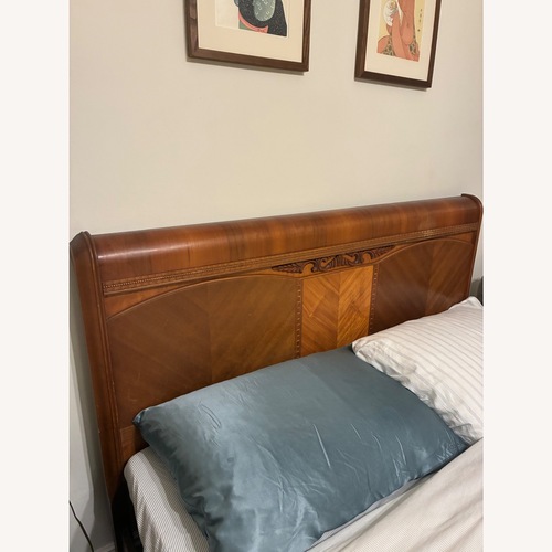 Used Bassett Dark Brown Wood Full Bed for sale on AptDeco