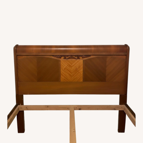 Used Bassett Dark Brown Wood Full Bed for sale on AptDeco