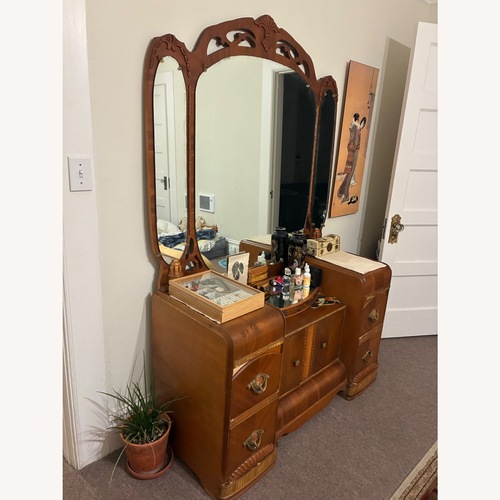 Used Bassett Dark Brown Wood Armoire for sale on AptDeco