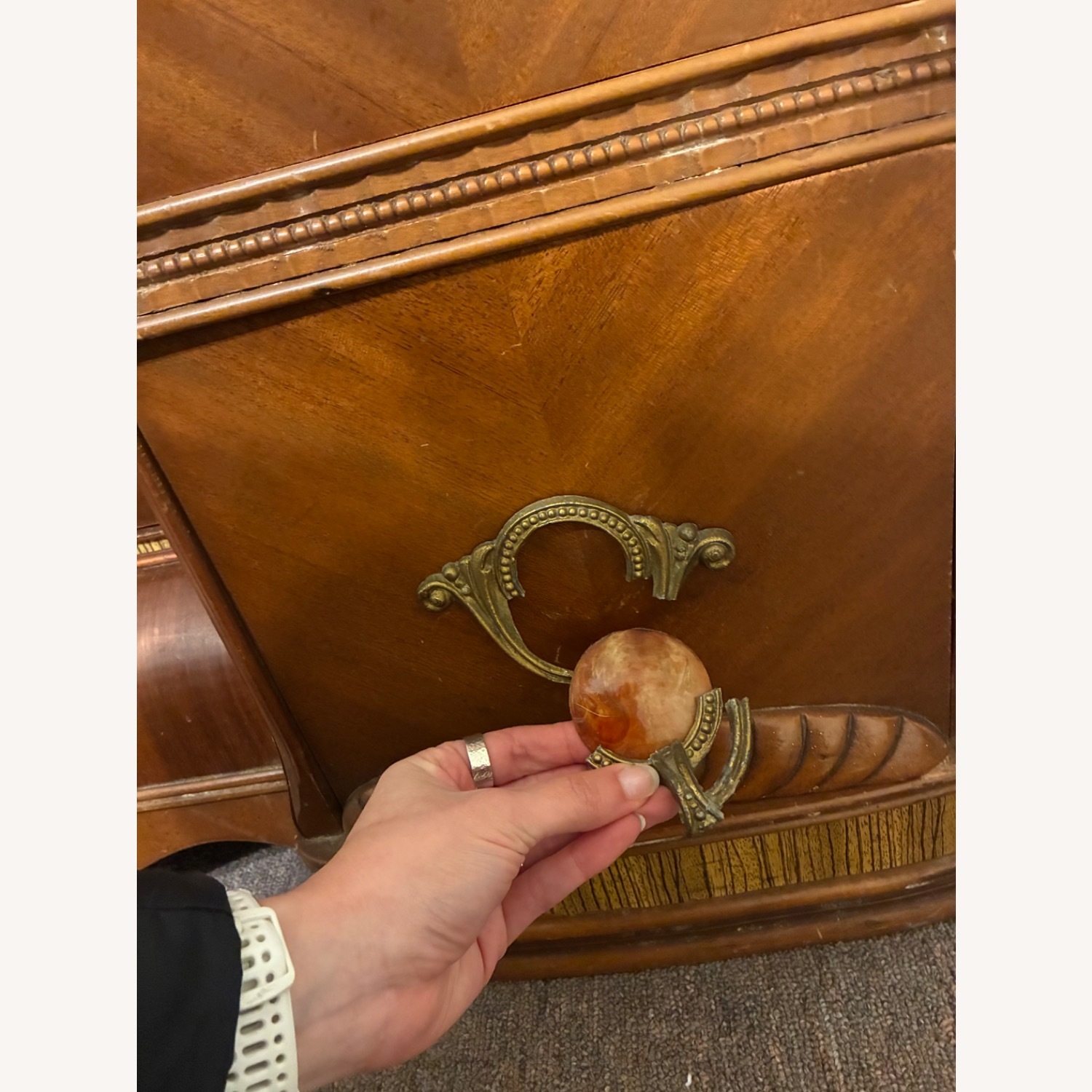 Bassett Dark Brown Wood Armoire - image-5