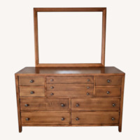11-Drawer Double Dresser with Mirror