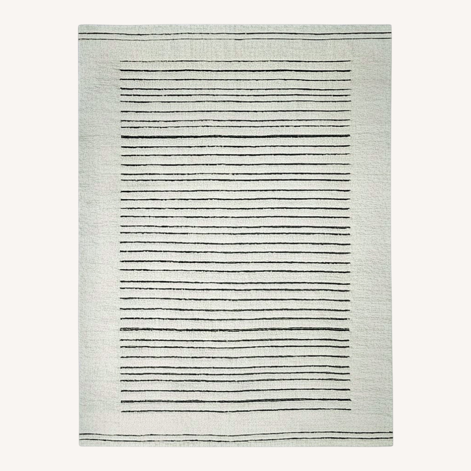 West Elm White Area Rug 8' x 10' - image-0