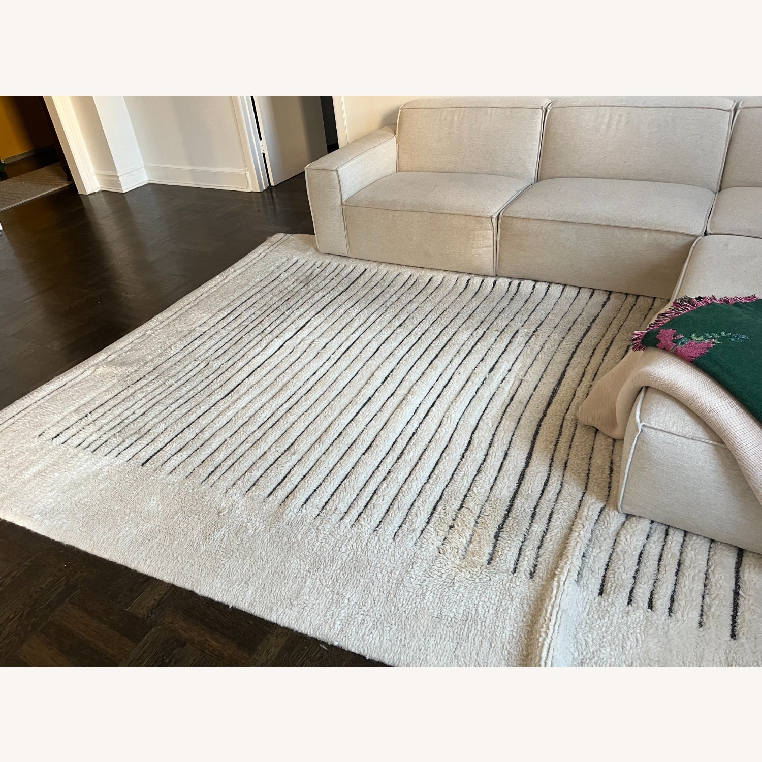 West Elm White Area Rug 8' x 10' - image-3