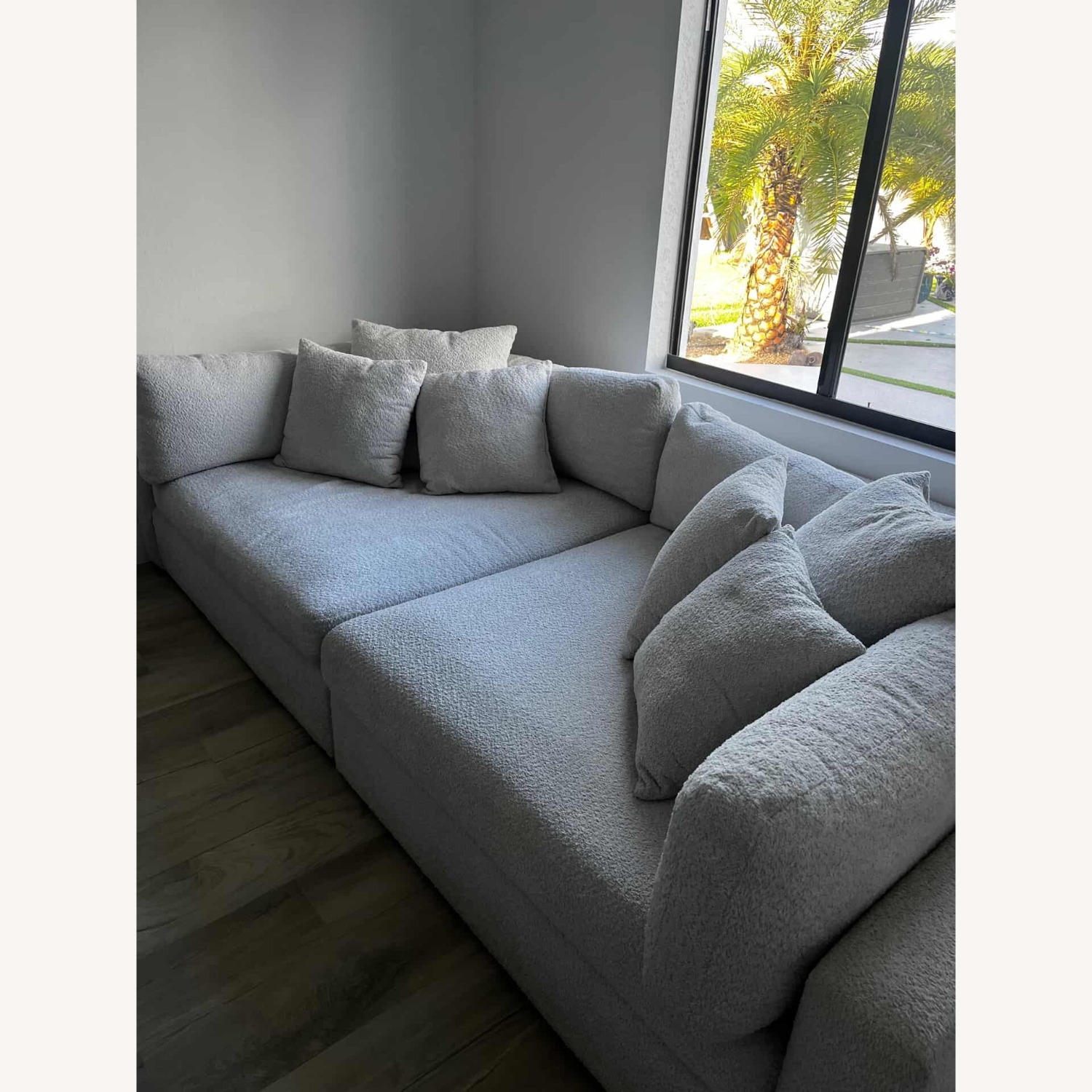 Light Gray Fabric 2 Piece Sectional - image-5