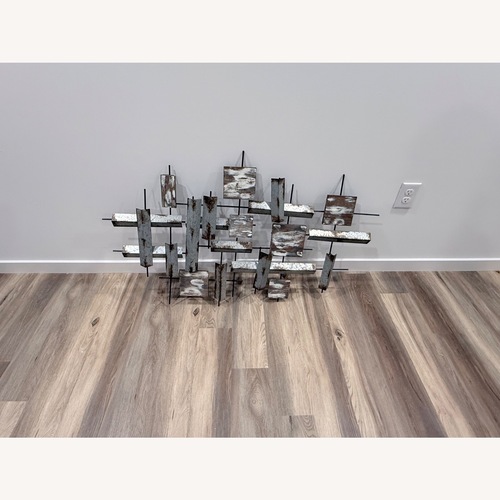 Used Modern Abstract Metal & Wood Wall Decor  for sale on AptDeco