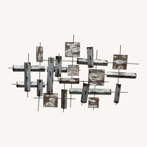 Used Modern Abstract Metal & Wood Wall Decor  for sale on AptDeco