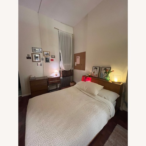 Used West Elm Natural Wood Full Bed for sale on AptDeco