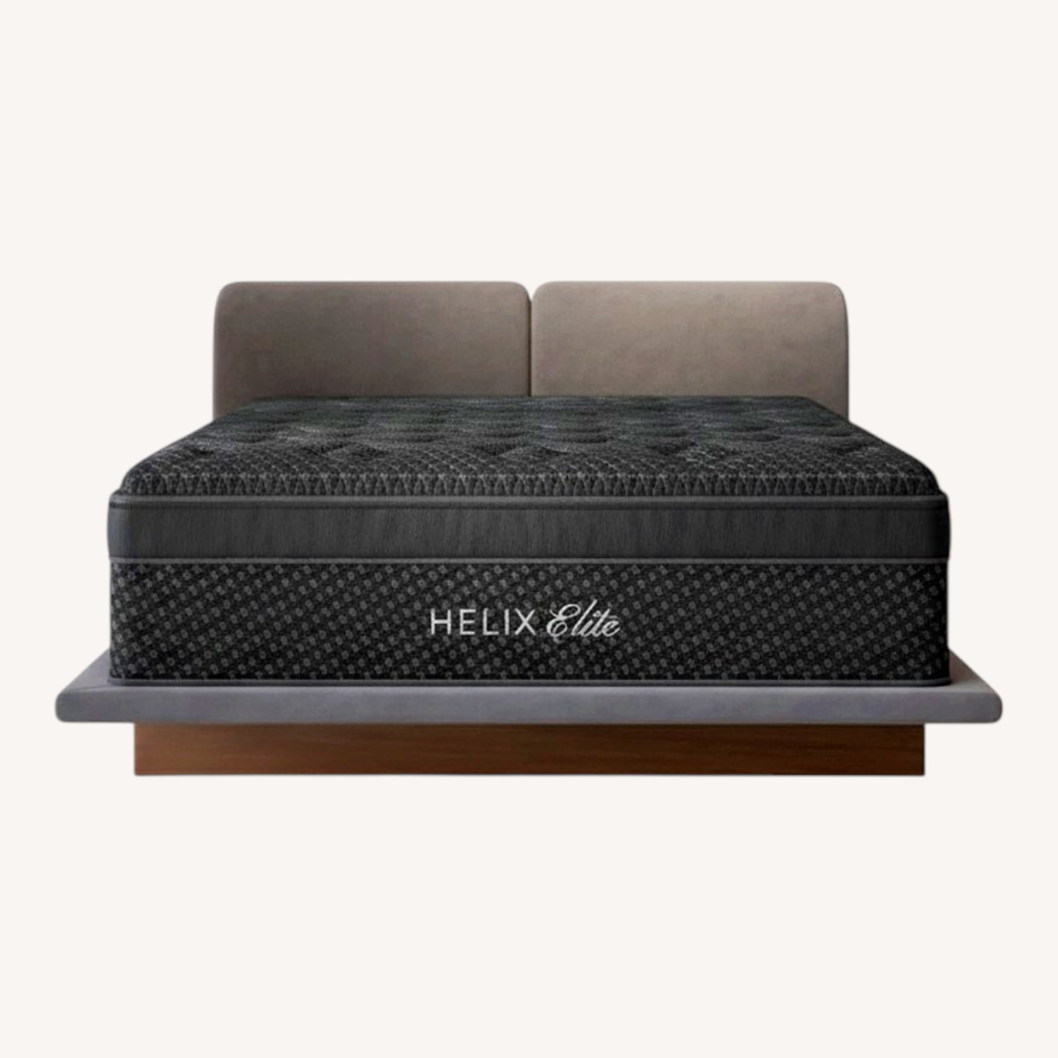 Helix Elite Midnight Black Queen Bed - image-0