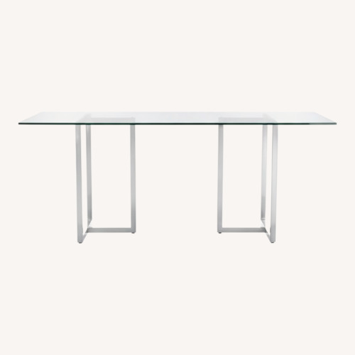 Used CB2 Silverado 80" Dining Table with Chrome Legs for sale on AptDeco