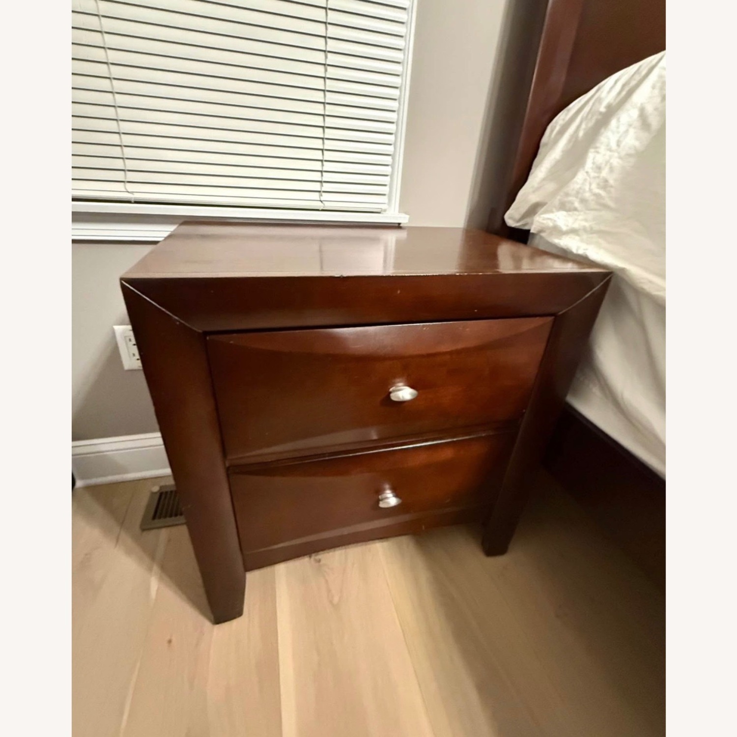 Vintage/Antique Dark Brown Wood Side Tables - image-3