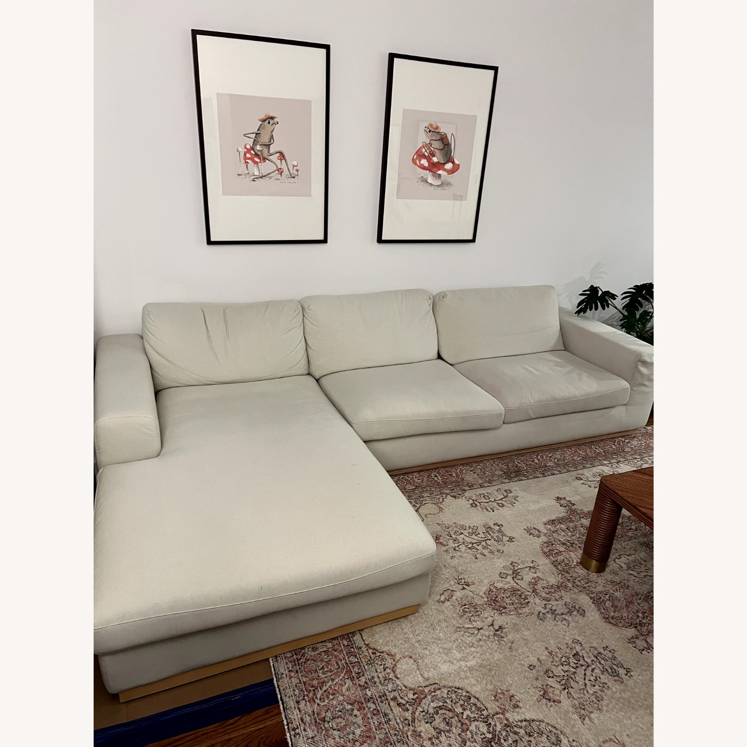 Rove Concepts Noah Natural Fabric 3+ Piece Sectional - image-2